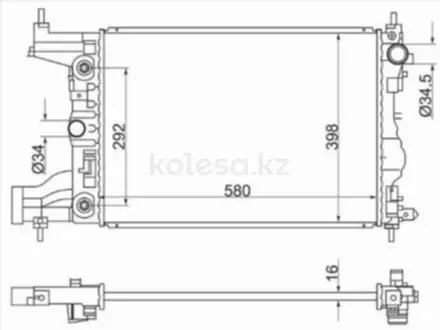 Радиатор двигателя за 27 100 тг. в Шымкент