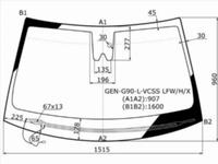 Стекло лобовое (Обогрев щеток/ Одна камера/ Датчик дождя) за 95 450 тг. в Алматы