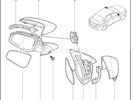 Зеркало Lada Vesta за 27 000 тг. в Актобе – фото 7