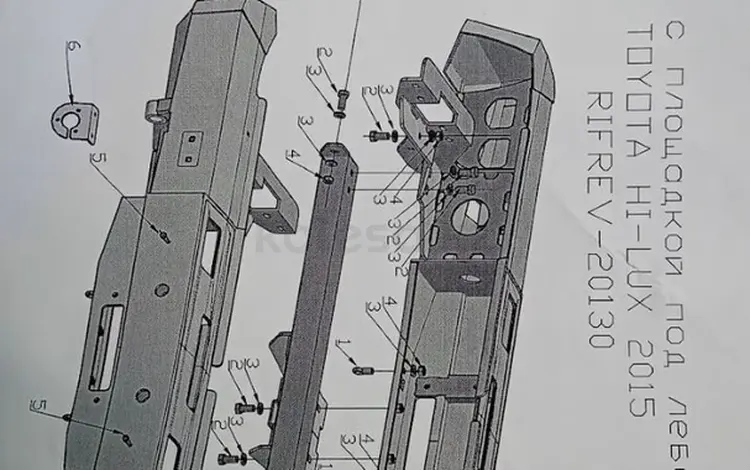 Силовой бампер Хайлюксүшін250 000 тг. в Актобе