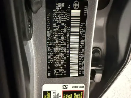 Toyota Camry 2019 года за 13 700 000 тг. в Шымкент – фото 18
