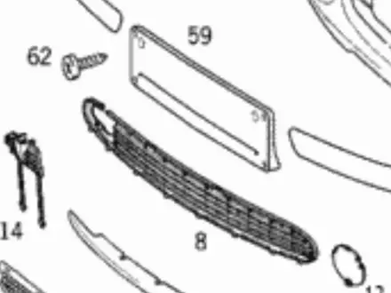 Решетка переднего бампера на Мерседес А-класс W168 за 9 000 тг. в Караганда – фото 3