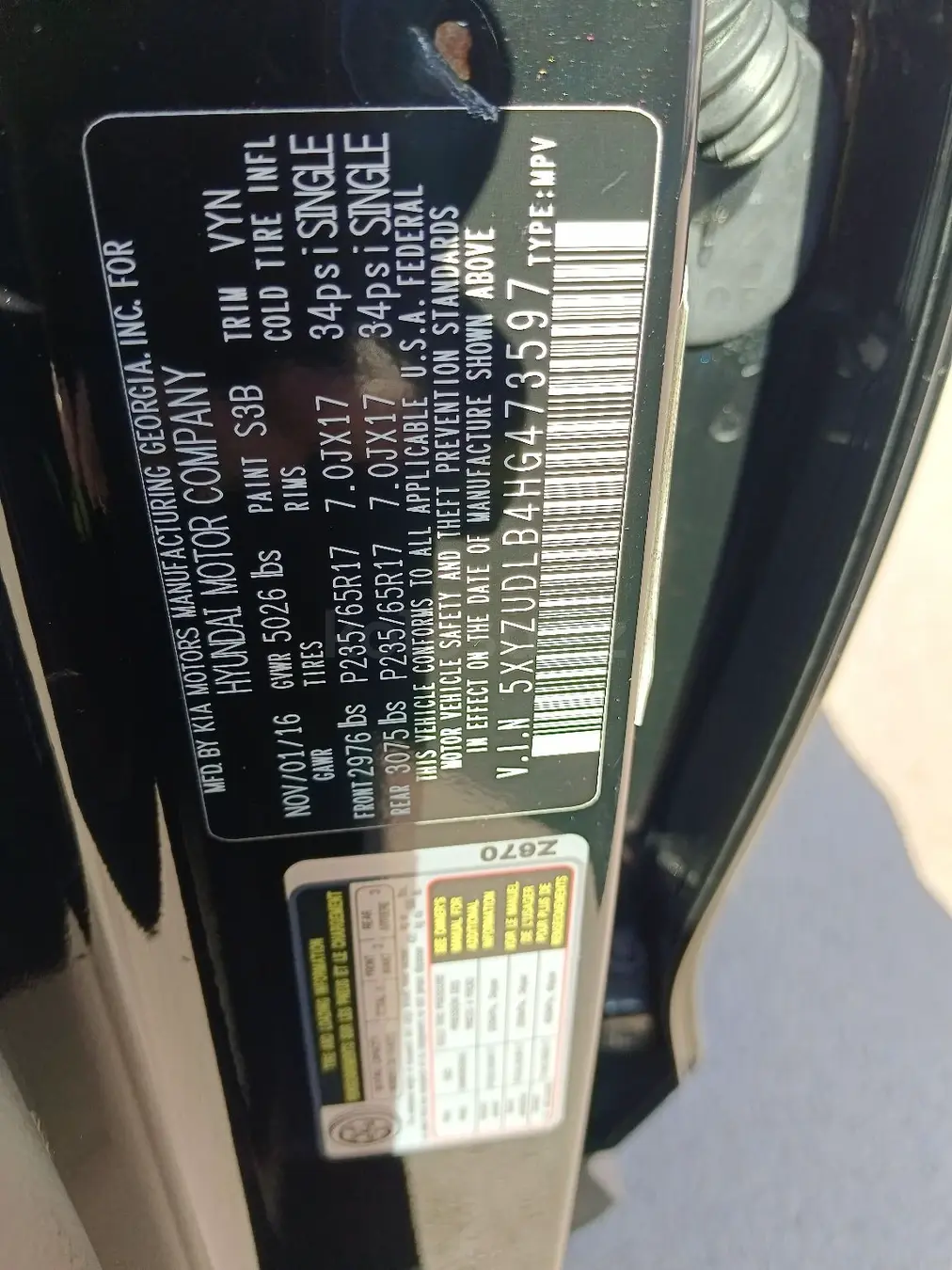 Hyundai Santa FE, 2016