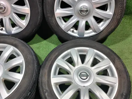 Диск с шинами Bridgestone 215/55R17 от Nissan оригинал за 280 000 тг. в Алматы – фото 11