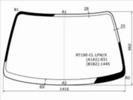 Стекло лобовое TOYOTA CORONA/CALDINA/CARINA E/CORONA SF 4/5D 92-02 за 24 650 тг. в Павлодар