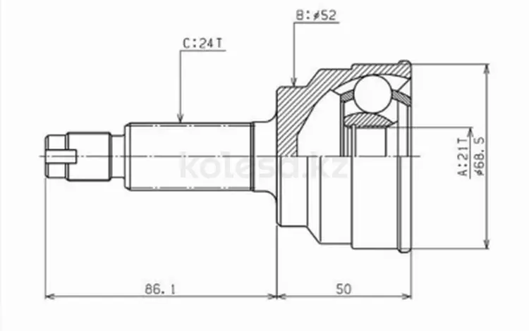 Шрус наружный , граната наружная за 22 400 тг. в Караганда