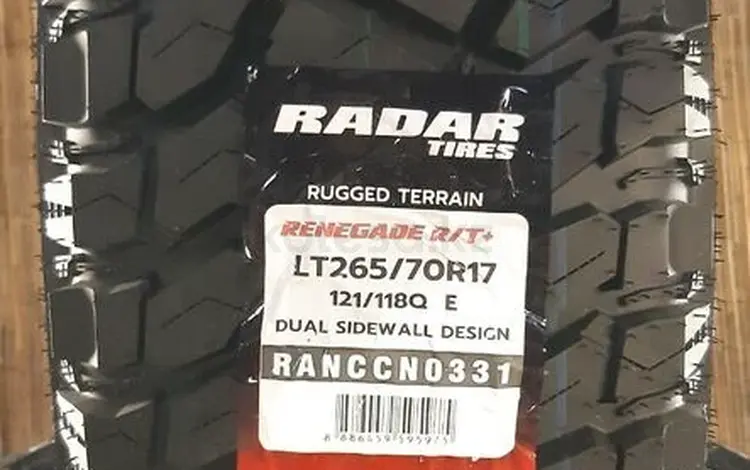 265/70 R17 Radar Renegade RT + (For Australia) за 107 000 тг. в Алматы