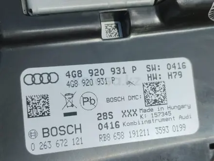 Щиток приборов панель Audi A6 C7 Allroad A7 A8 D3 оригинал, привозной за 40 000 тг. в Алматы – фото 5