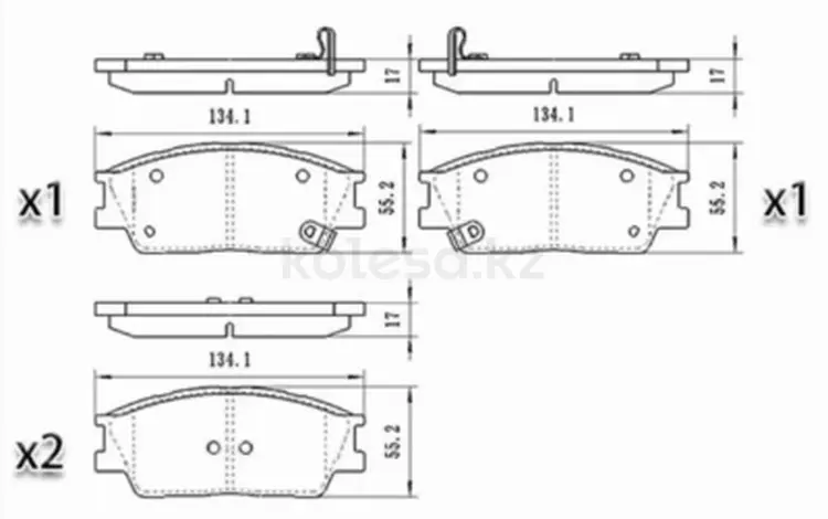 Колодки тормозные Спереди за 6 800 тг. в Алматы
