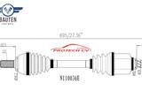 Привод NISSAN QASHQAI J10 06-13 левый 2WD CFT NI10036for28 300 тг. в Алматы – фото 2