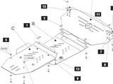 Mercedes ml w163 w164 Защита картера двигателя и акппүшін2 000 тг. в Алматы