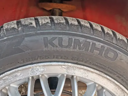 Диски BBS с резиной R15 185/55/15 KUMHO зимние лепучки за 80 000 тг. в Шымкент – фото 2