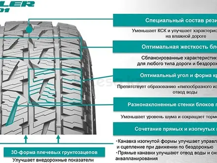 285/75R16 Dueler A/T 001 116R/113R Bridgestone всесезонные за 118 200 тг. в Алматы – фото 3
