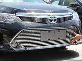 Накладка на решетку бампера и радиатора (хром нержавейка) Camry 55 за 38 000 тг. в Астана