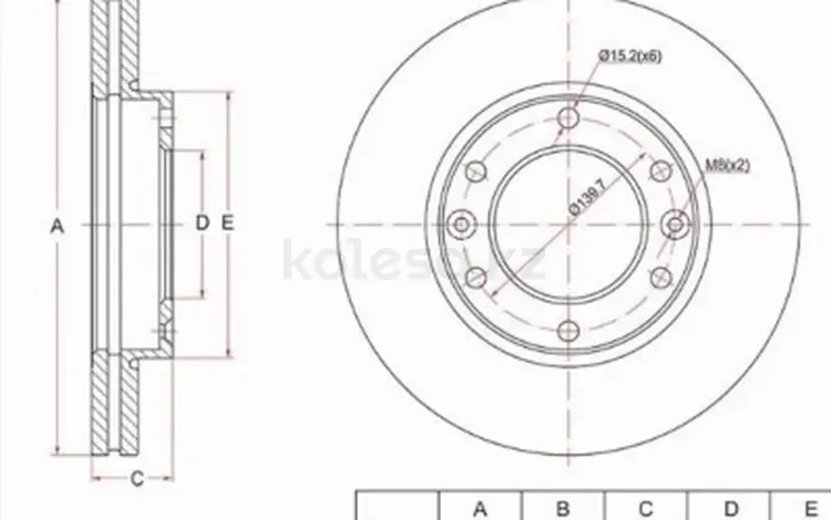 Диск тормозной передний за 17 500 тг. в Талдыкорган