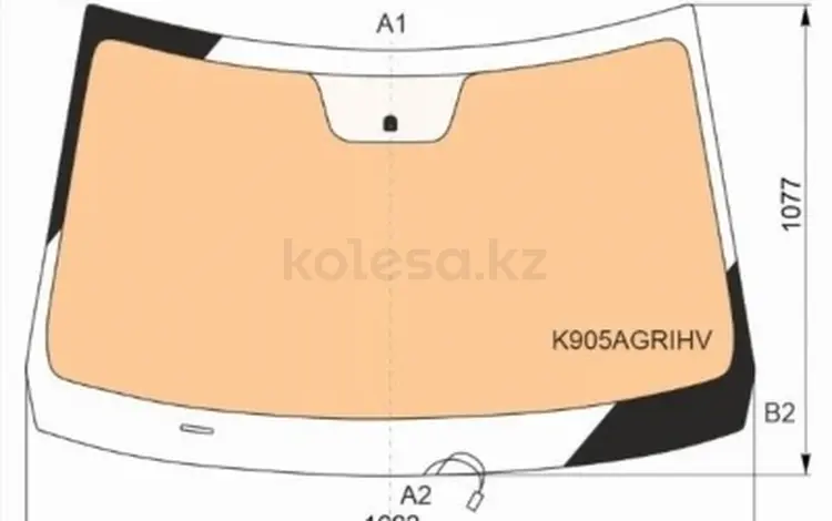 Стекло лобовое (Обогрев полный) Kia Carnival 20- за 170 250 тг. в Астана