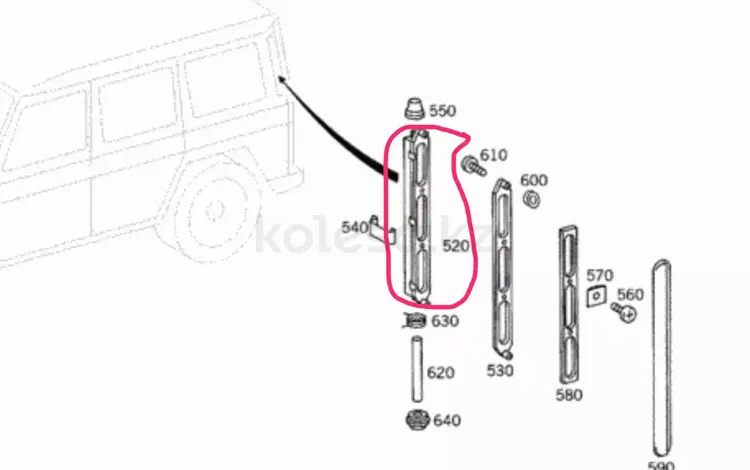 Дефлектор стекла багажника Мерседес G-кл.W463 за 12 000 тг. в Караганда