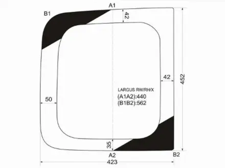 Стекло заднее (распашной двери) правое LADA LARGUS 12-үшін15 050 тг. в Астана