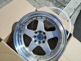R17 9J ET20 4x100/73, 1 Silver Polish Lip Gold Rivets за 300 000 тг. в Алматы