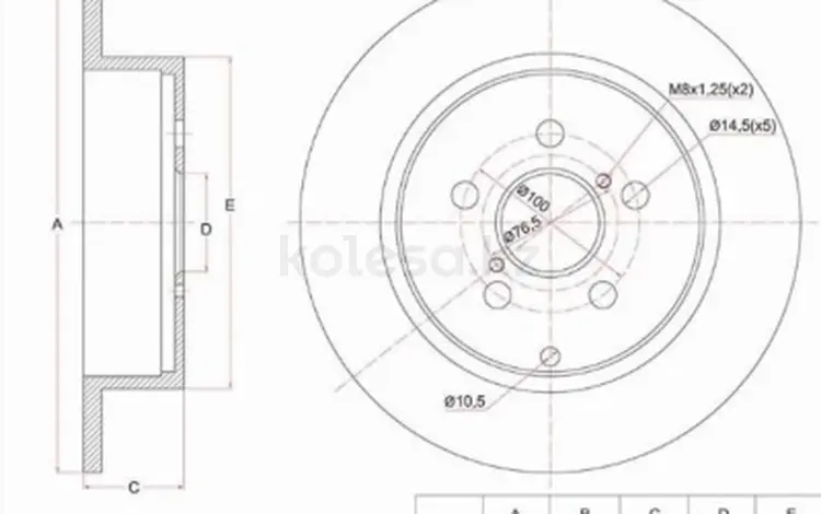 Диск тормозной за 8 300 тг. в Шымкент