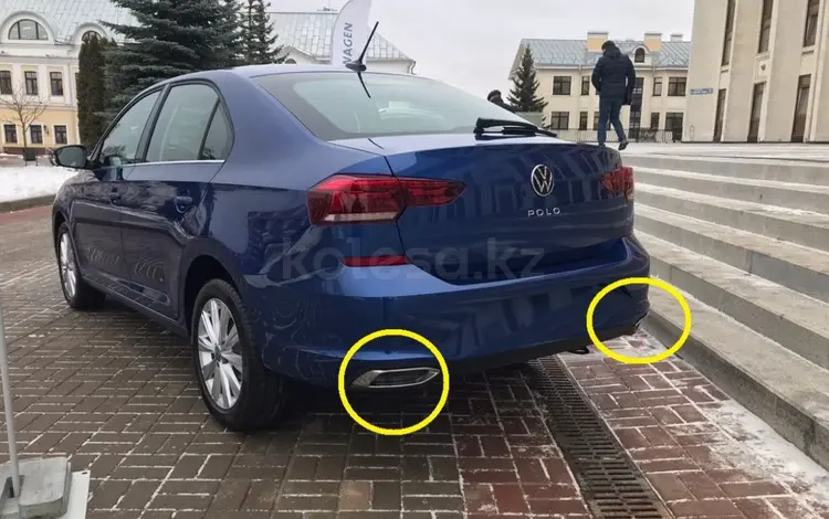 Окантовка выхлопной трубы (хром) Фольксваген Поло VW Polo 2020-үшін5 500 тг. в Алматы