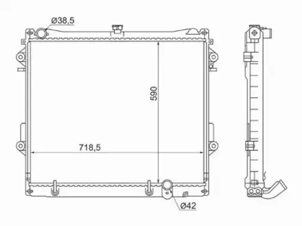 Радиатор охлаждения двигателя за 53 050 тг. в Талдыкорган