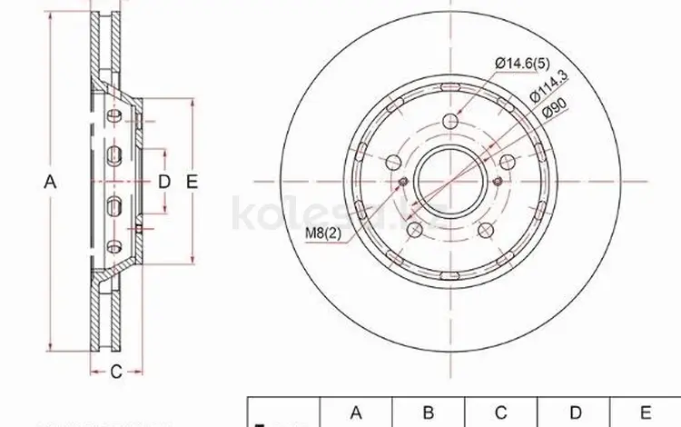 Диск тормозной передний за 15 950 тг. в Алматы