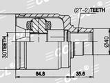 HO-3-532 Шрус внутренний CCL LH Honda CR-V RD1 95-01 правый-руль за 12 500 тг. в Алматы