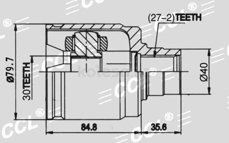 HO-3-532 Шрус внутренний CCL LH Honda CR-V RD1 95-01 правый-руль за 12 500 тг. в Алматы