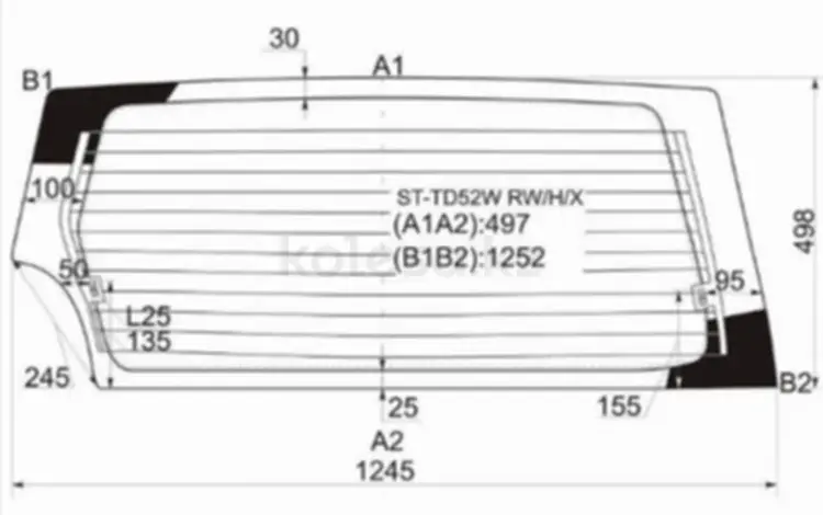 Стекло заднее с обогревом за 24 450 тг. в Астана