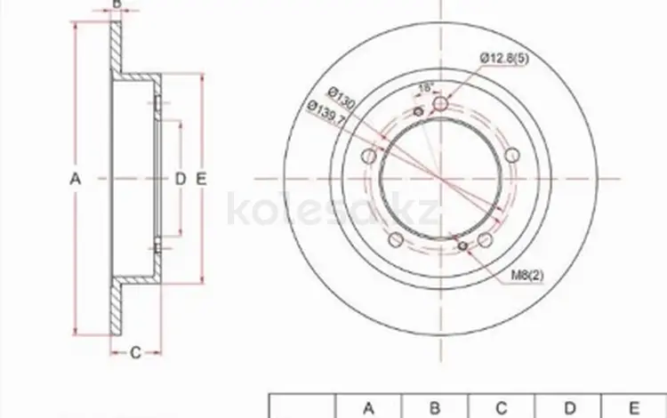 Диск тормозной за 10 550 тг. в Алматы