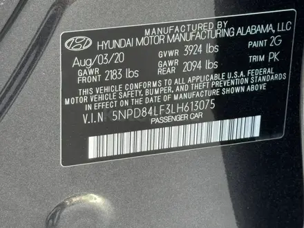 Hyundai Elantra 2020 года за 6 300 000 тг. в Атырау – фото 8