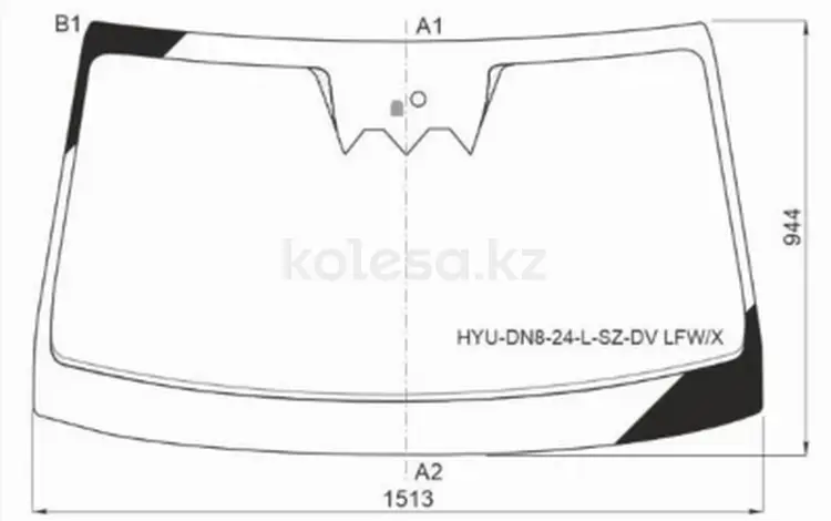 Стекло лобовое (Две камеры/Датчик дождя) Hyundai Sonata 23- за 48 400 тг. в Алматы