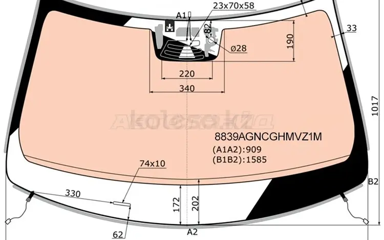 Стекло лобовое за 161 150 тг. в Алматы