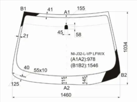 Стекло лобовое NISSAN TEANA 08-14 за 30 450 тг. в Астана