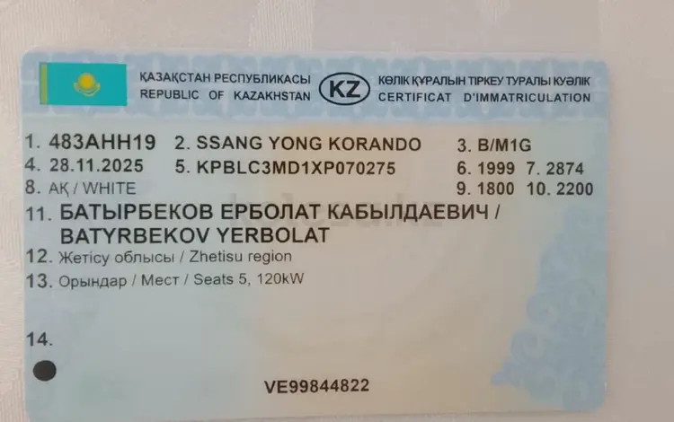 SsangYong Korando 1999 года за 2 600 000 тг. в Алматы