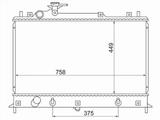 Радиатор охлаждения двигателя за 38 350 тг. в Талдыкорган