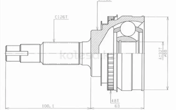 Шрус наружный, граната наружная за 30 850 тг. в Шымкент