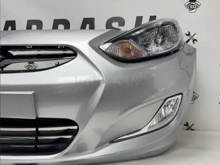 Бампер передний на hyundai solaris за 25 000 тг. в Алматы – фото 3