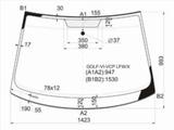 Стекло лобовое VOLKSWAGEN GOLF V 3/5D HBK 05-08/GOLF VI 8-12for30 500 тг. в Алматы