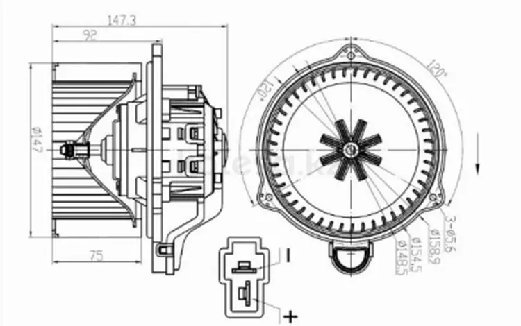 Мотор отопителя салона за 15 600 тг. в Шымкент