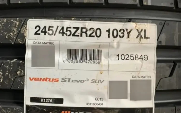 Hankook Ventus S1 Evo 3 K127 245/45 R20 за 85 000 тг. в Алматы