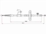 Трос ручного тормоза Правый (дисковые тормоза) за 5 300 тг. в Астана