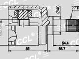HO-3-539 Шрус внутренний CCL RH Honda CR-V RD1 95-01 правый-руль за 14 000 тг. в Алматы