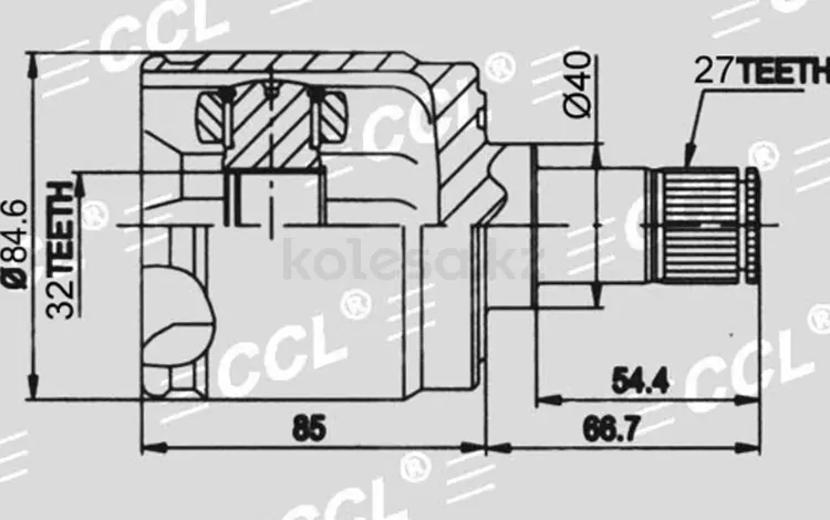 HO-3-539 Шрус внутренний CCL RH Honda CR-V RD1 95-01 правый-руль за 14 000 тг. в Алматы