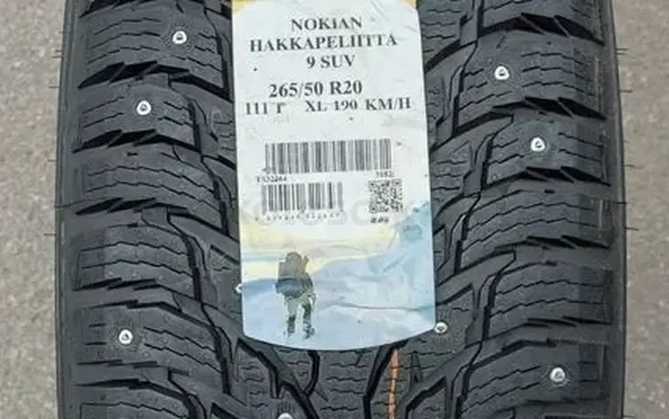 Зимние шипованные шины Nokian Hakkapeliitta 9 SUV 265/50 R20 111Tfor170 000 тг. в Актобе