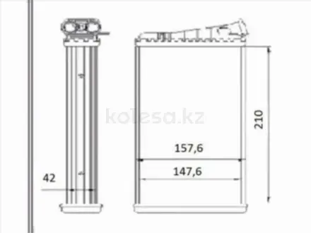 Радиатор печки, радиатор отопителя салона за 1 465 тг. в Караганда