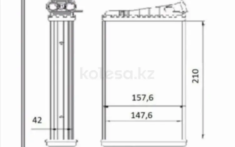 Радиатор печки, радиатор отопителя салона за 1 465 тг. в Караганда