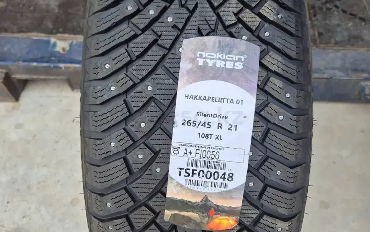265/45R21 108T Hakkapeliitta 01 Nokian шип за 226 700 тг. в Астана