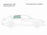 Стекло боковое опускное (Сзади/Справа/Цвет зеленый/Крепления) Hyundai El за 15 250 тг. в Алматы